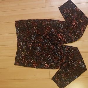 Lululemon invigorate tights crop multi floral